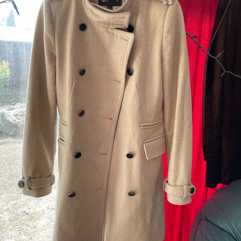 MNG SUIT Women's Double-breasted Wool Coast XS in Camel